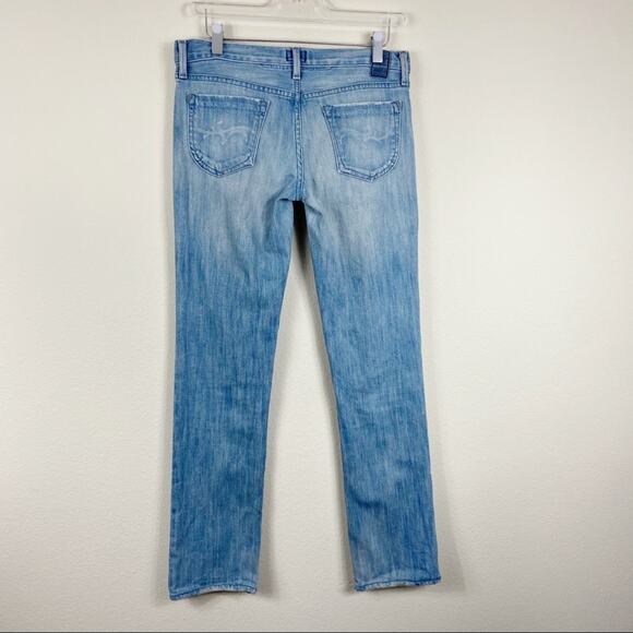 Gold Sign Straight Leg Jeans Size 28 Light Blue Wash - Picture 2 of 12